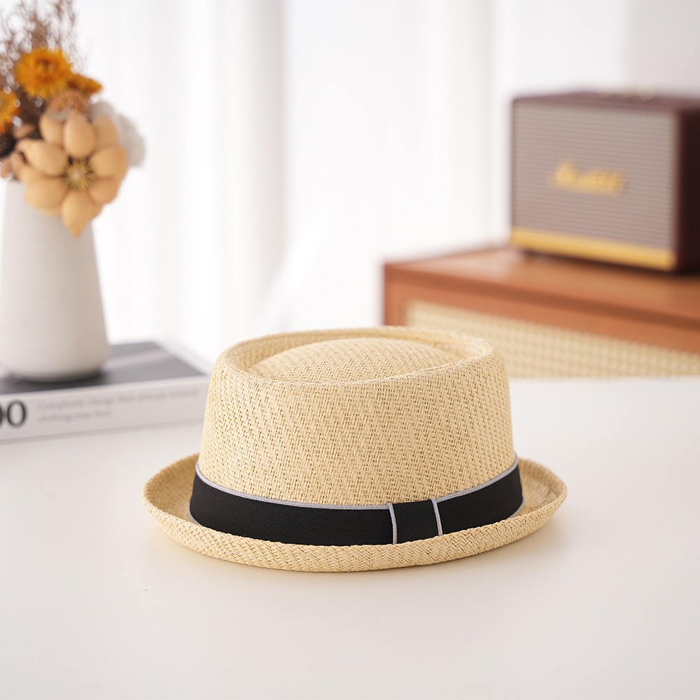 Duck Grass Concave Round Top Fedora Summer Outing Short Brim Jazz Sun Hat