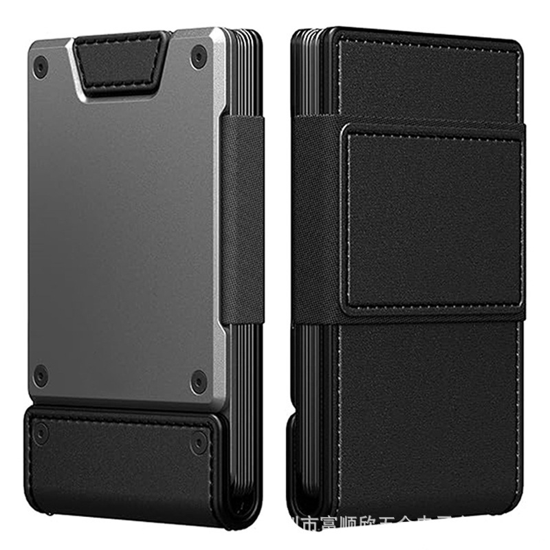 Metal Business Leather Wallet Pull-out Ultra-thin Money Clip Elite Men's Genuine Leather Card Holder Card Pack