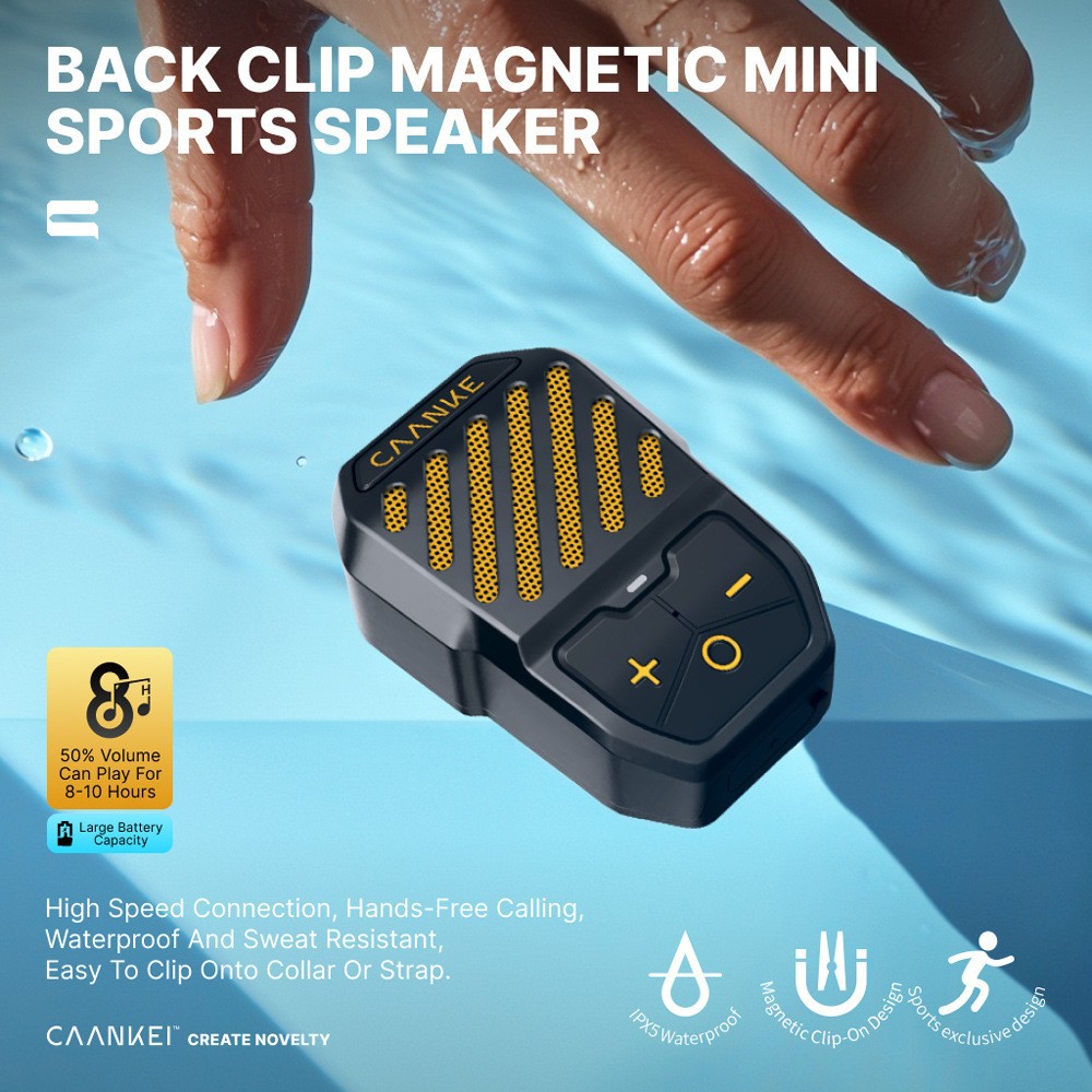 Outdoor sports wireless Bluetooth audio portable wearable clip-on waterproof small mini speaker