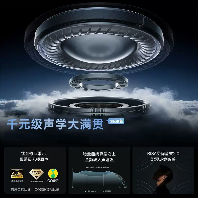 [New Heavyweight Product] 2026 New MC2s Ear Clip Bluetooth Earphones Open Air Bone Conduction AI Earphones