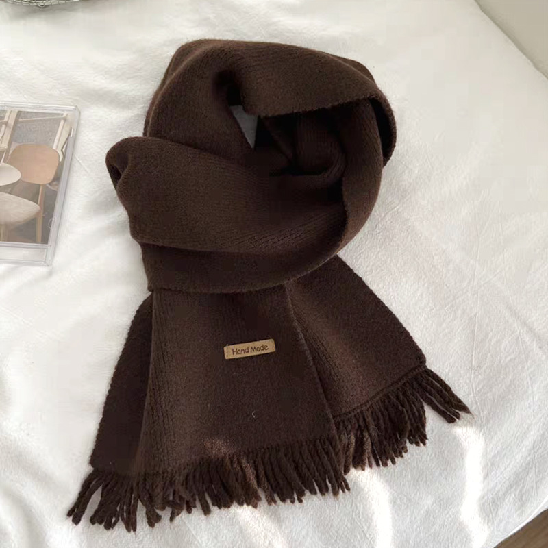 Autumn and winter tassel knitted scarf warm student instant noodle scarf