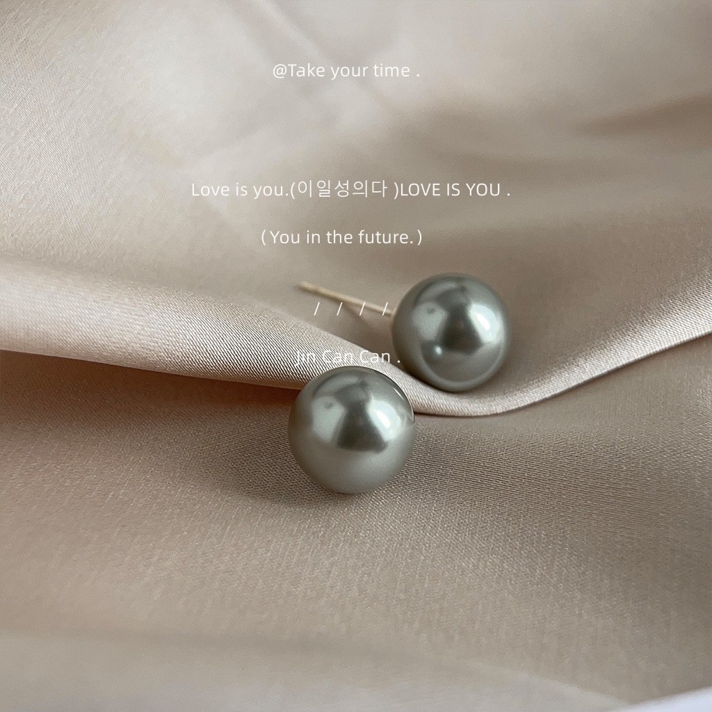 Korean-style fever pearl silver-plated needle earrings for women, earring factory
