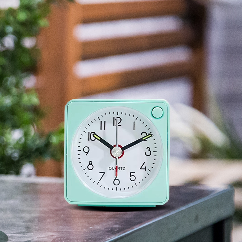 Travel Student Mini Alarm Clock, Bedside Alarm Clock Silent Clock, Pocket Clock