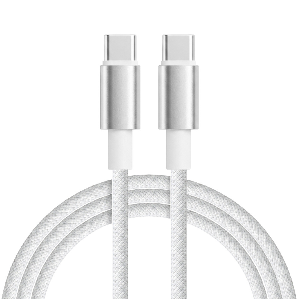 Dedicated Aluminum Shell Braided Fast Charging Data Cable for Apple Huawei Phone PD27W Dual Type-C Charging Cable