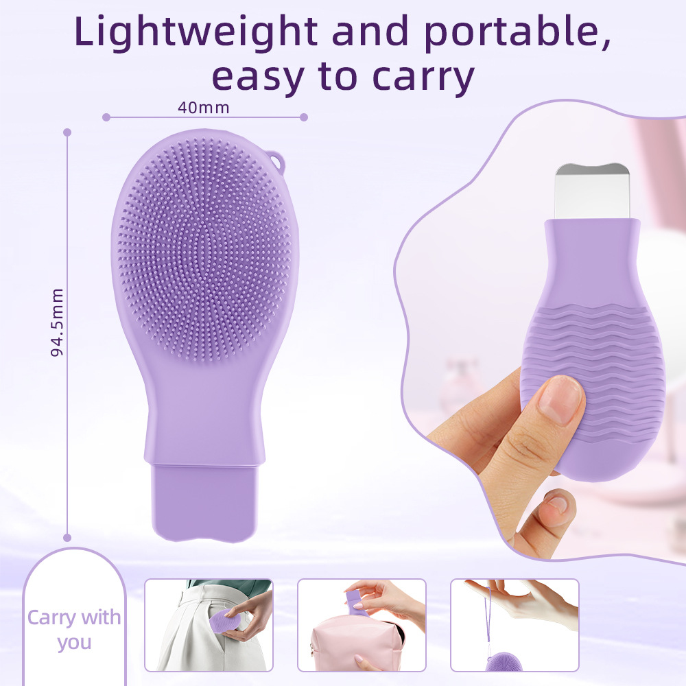 Blackhead Remover Tool, Pimple Extractor, Facial Pore Deep Cleaning, Silicone Massage Brush