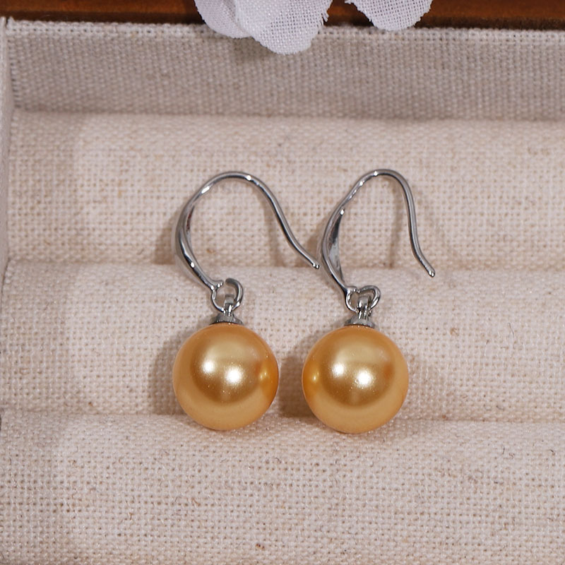 Natural Shell Pearl Ear Hook for Women Pearl Drop Earrings Exquisite Design Elegant Ear Accessories