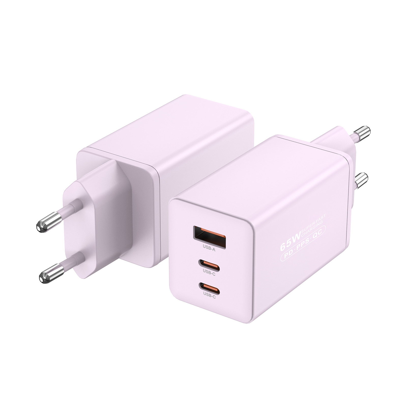 65W GaN Charger Laptop Tablet Phone Fully Compatible PD Multi-Port EU Standard Fast Charging Power Supply