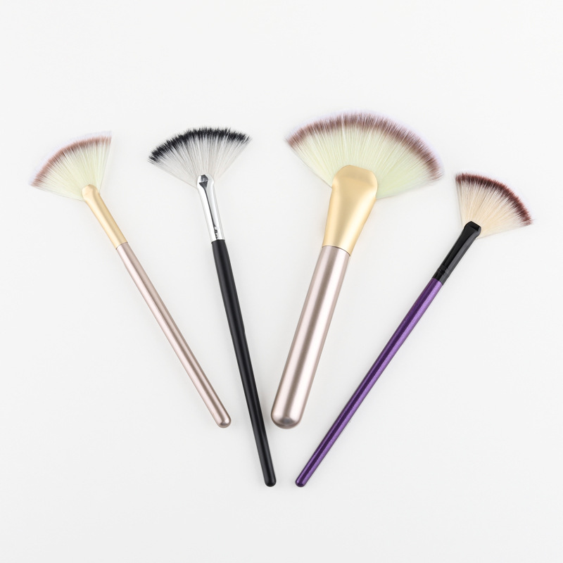 Single Fan Shape Highlighter Brush Powder Brush Soft Fan Shape Makeup Brush Cosmetic Tool
