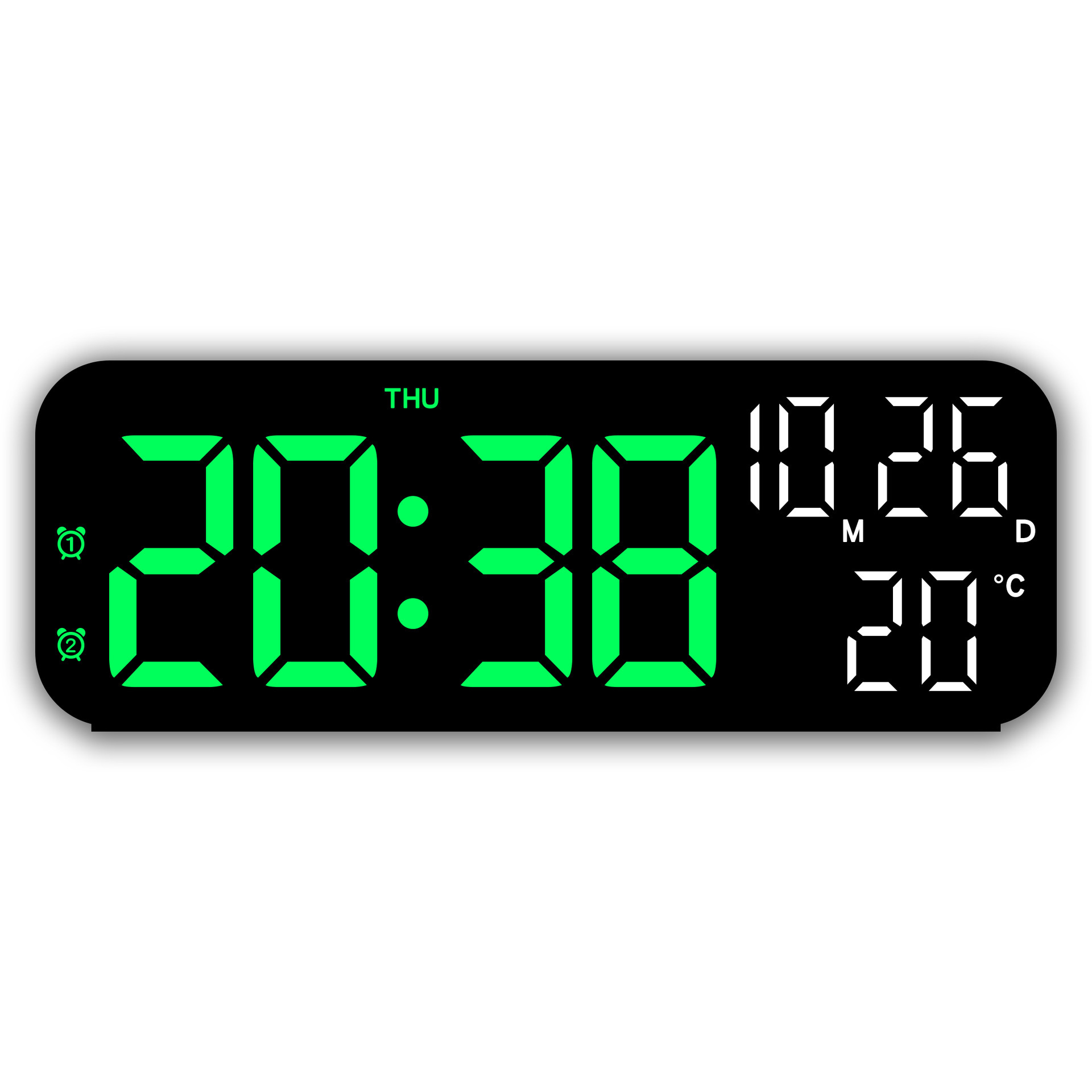 New Electronic Clock Simple Alarm Clock Multifunctional LED Clock Multiple Alarm Groups 9 Inch Clock 2802