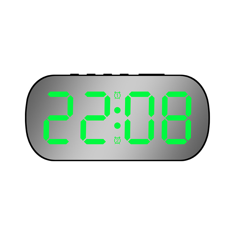 Simple LED Digital Electronic Clock Digital Desktop Small Alarm Clock Student Children Mirror Alarm Clock 6637