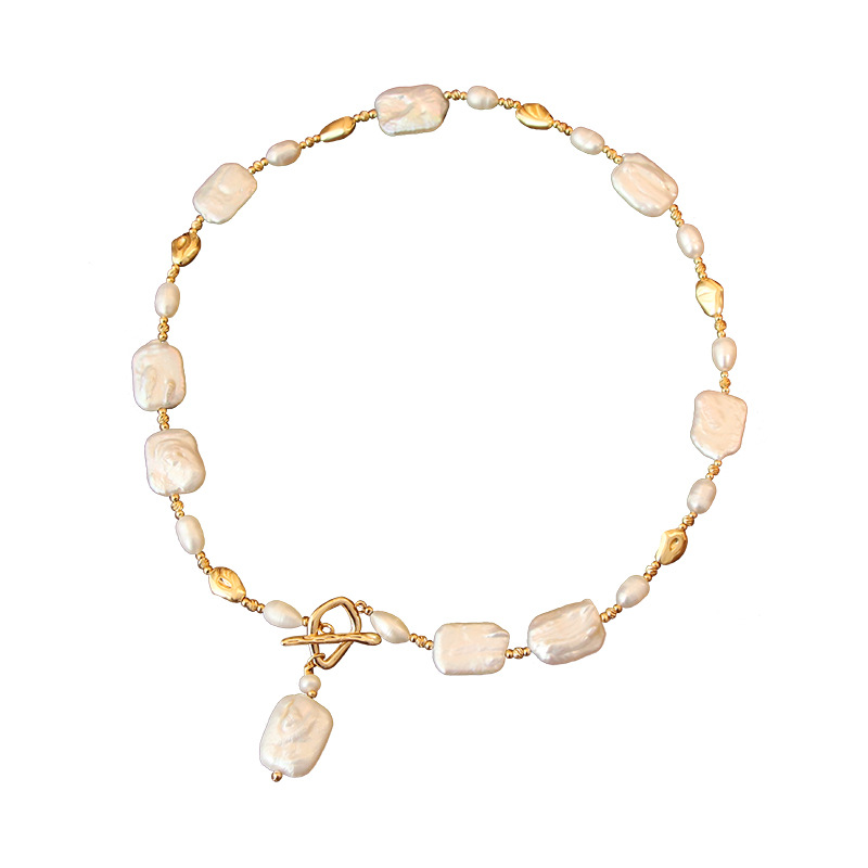 Baroque natural freshwater pearl necklace, exquisite gift accessory, baroque pendant