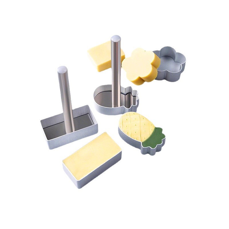 Thickened pineapple cake mold press mold maker for cookies icing flower rectangular heart shape press plate set