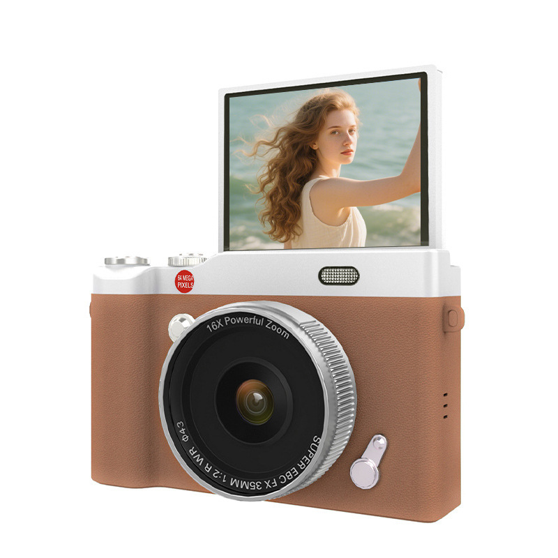 64MP HD Digital Camera Student Entry-level Mini Card Camera Home Shooting Camera
