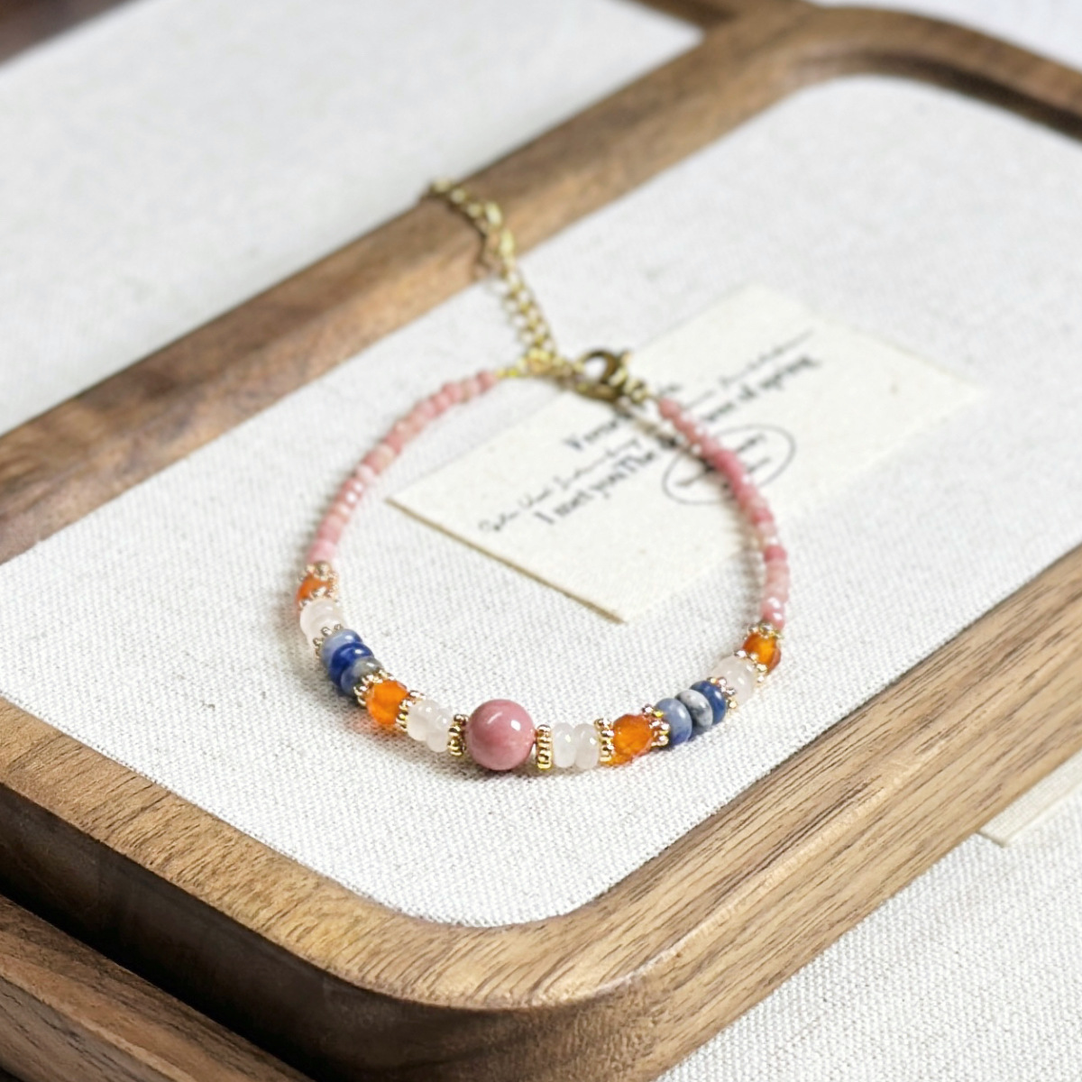 Freshwater Pearl Bracelet Crystal Natural Stone Beaded Bracelet Lapis Lazuli Pink Rose Pearl Bracelet Women