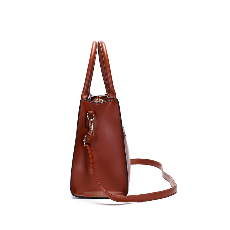Multi-piece Set Mother-child Bag Women's 2025 New Large Capacity Shoulder Handbag Woven Texture Handbag Handbg