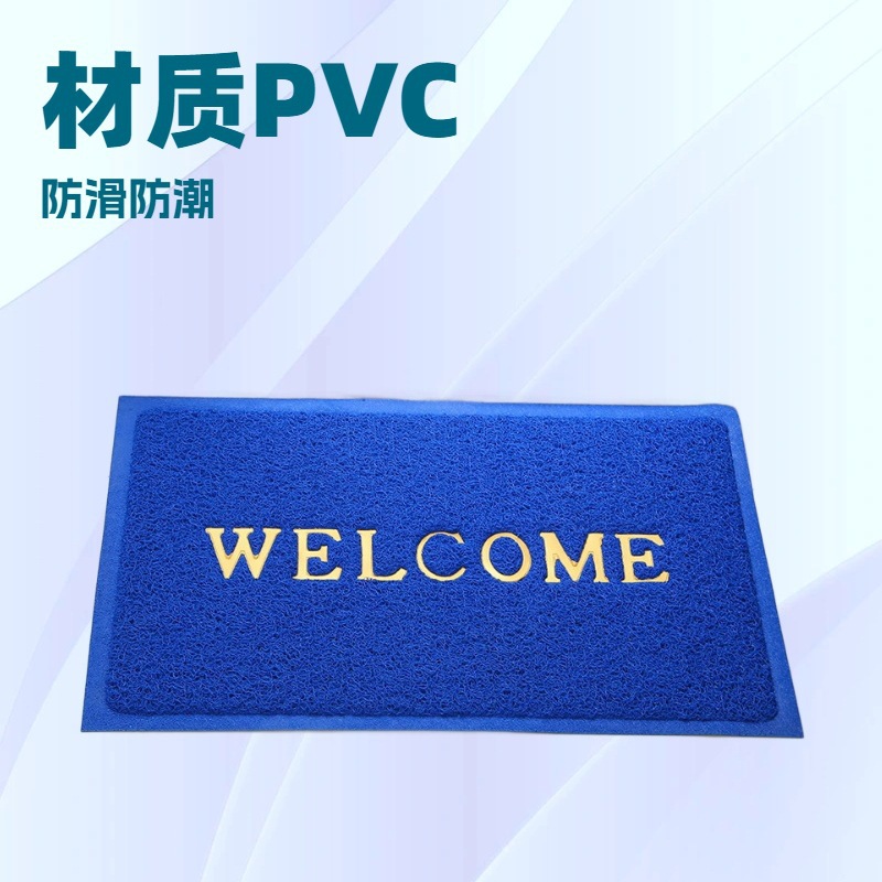Silk coil floor mat printed English welcome entrance mat door mat