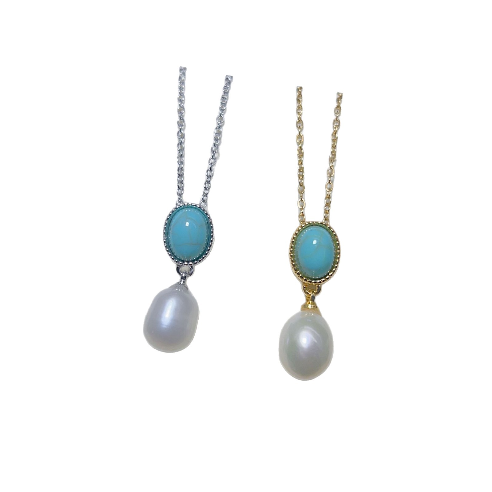 Simple Small Fresh Freshwater Pearl Small Goldfish Pendant Necklace Niche Collarbone Chain
