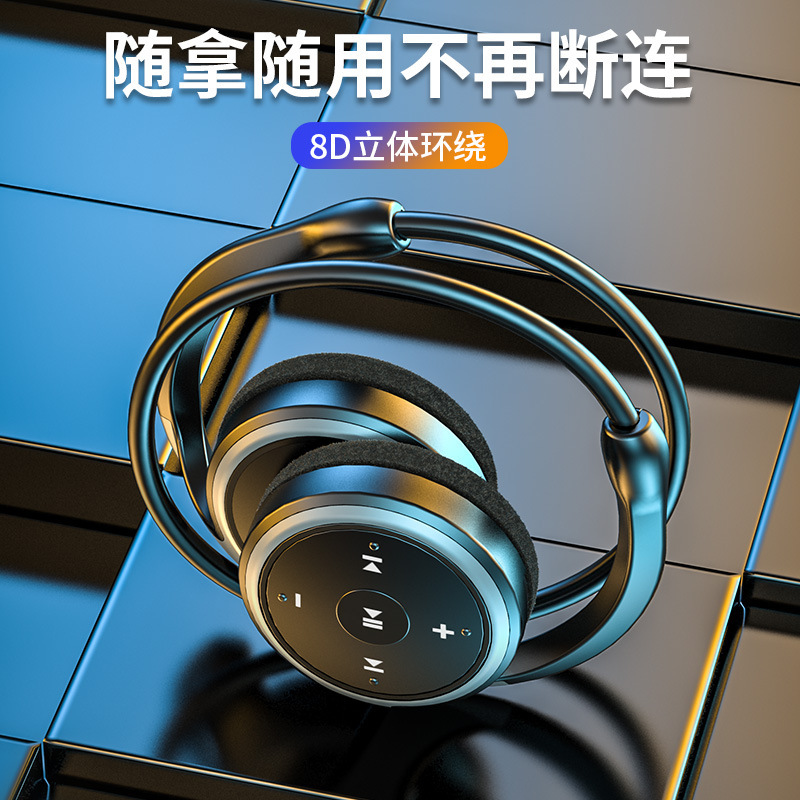 Private Mold TWS Ear-Hook Bluetooth Headphones, Sports Noise Cancelling, TF Card Radio, Wireless Dual Ear Headphones