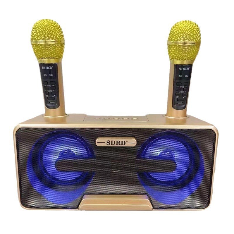 Wireless Microphone Home KTV Outdoor Portable Microphone Mobile Bluetooth Speaker Karaoke Machine Speaker SD301S