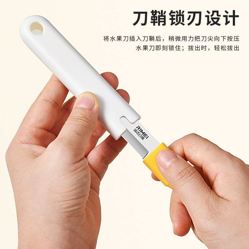 Jindarimei double-headed peeler, fruit knife 2-in-1, peeler for potatoes and apples, portable and compact