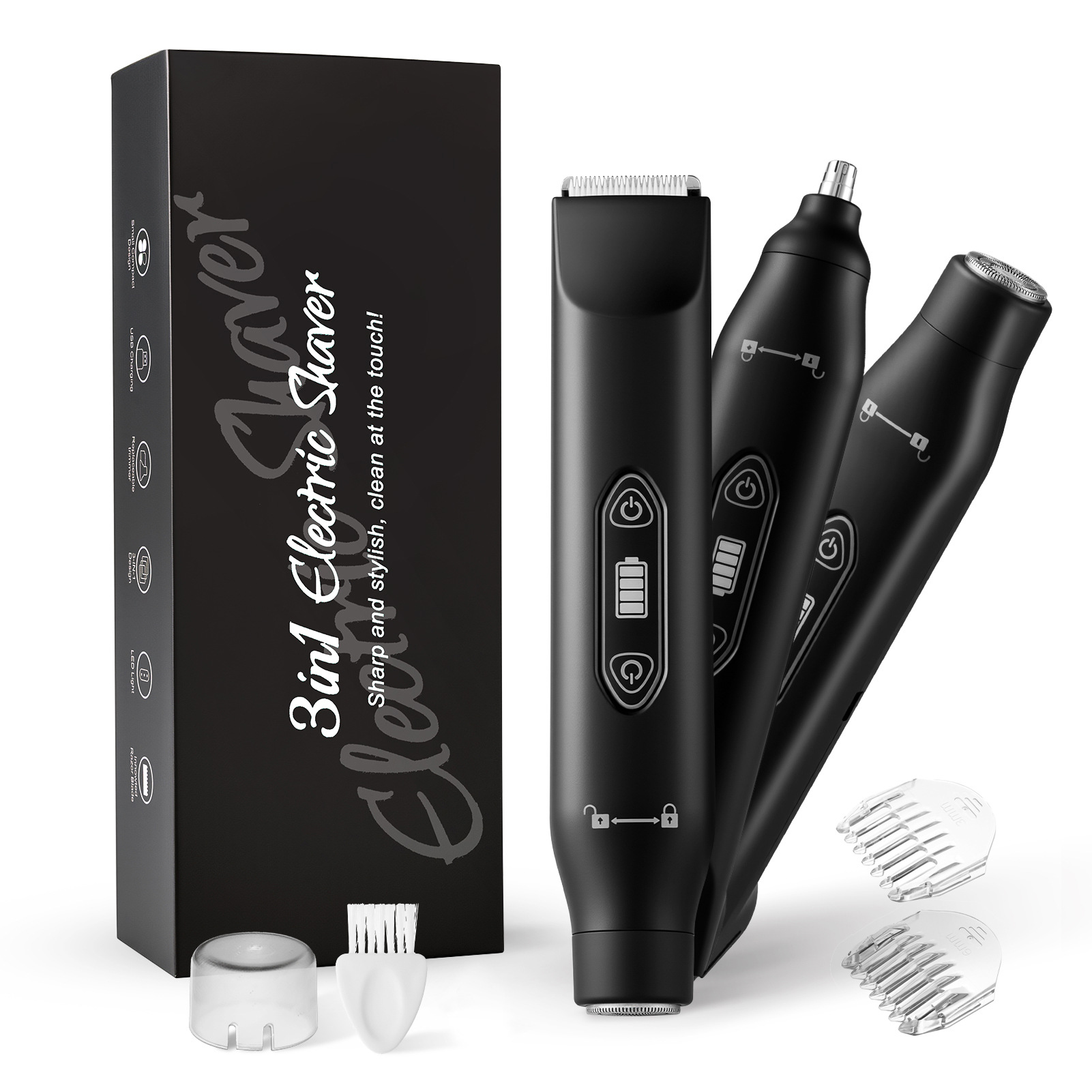 Electric Hair Trimmer 3-in-1 Depilator for Nose Hair, Armpit Hair Trimmer for Men and Women, Private Area Hair Removal Instrument