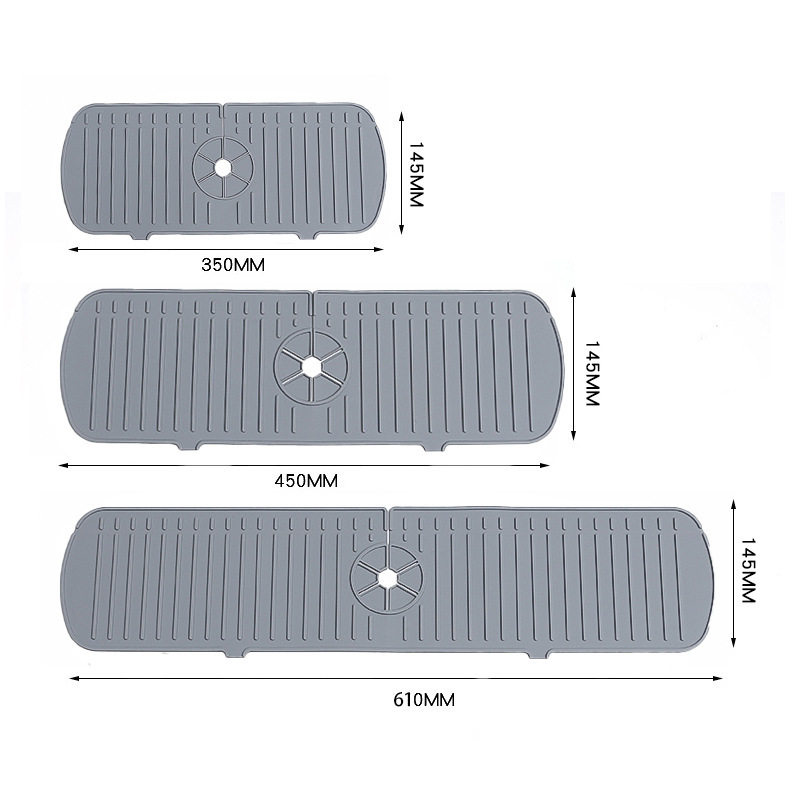 Silicone drain mat household washbasin kitchen faucet mat sink anti-splash silicone mat kitchen sink mat