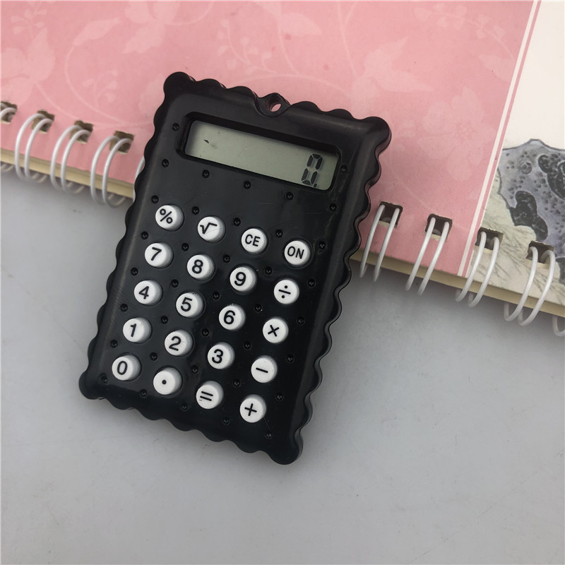Mini Pendant Calculator Student 8-Digit Calculator Keychain Pendant Decoration Cute Small Biscuit Type Computer