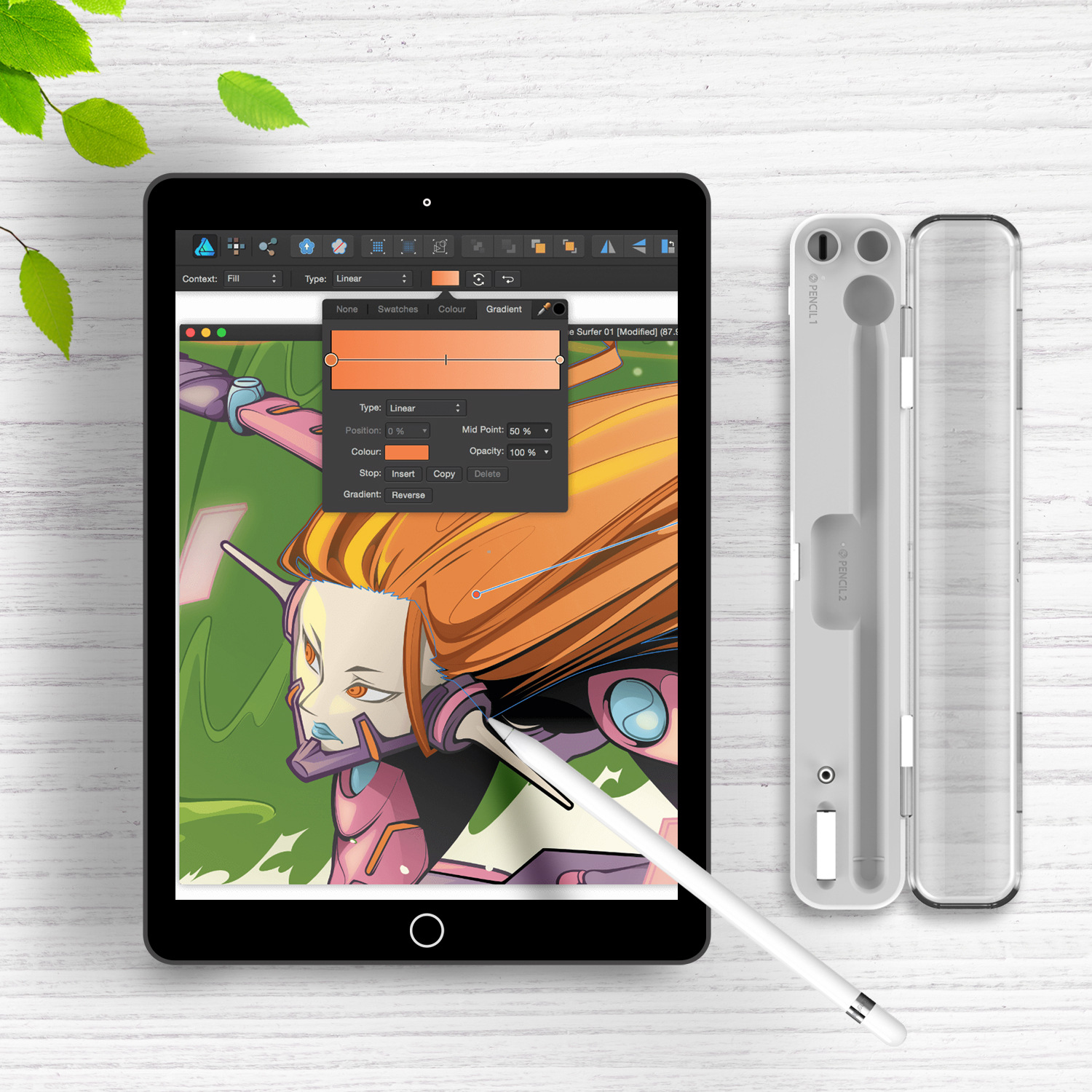 P2 2-in-1 Wireless Charger for Apple Pencil 1/2 2-in-1 Wireless Charging Pen Case