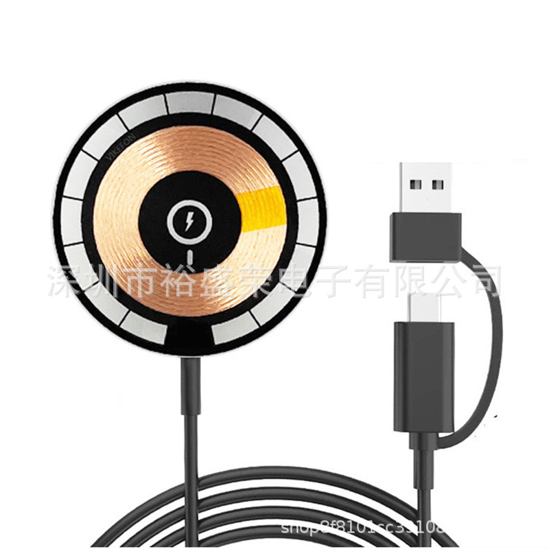 MagSafe 15W Transparent Magnetic Wireless Charger for Apple Phone Strong Magnetic Fast Charging