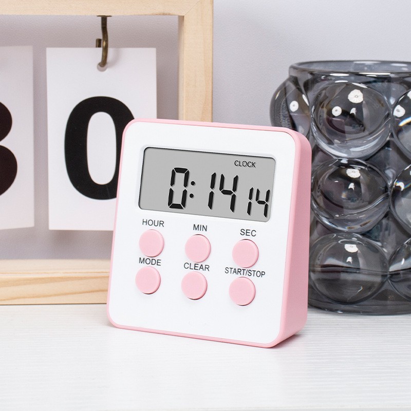 Multifunctional Timer Large Screen Kitchen Baking Timer with Clock Timer Student Time Manager
