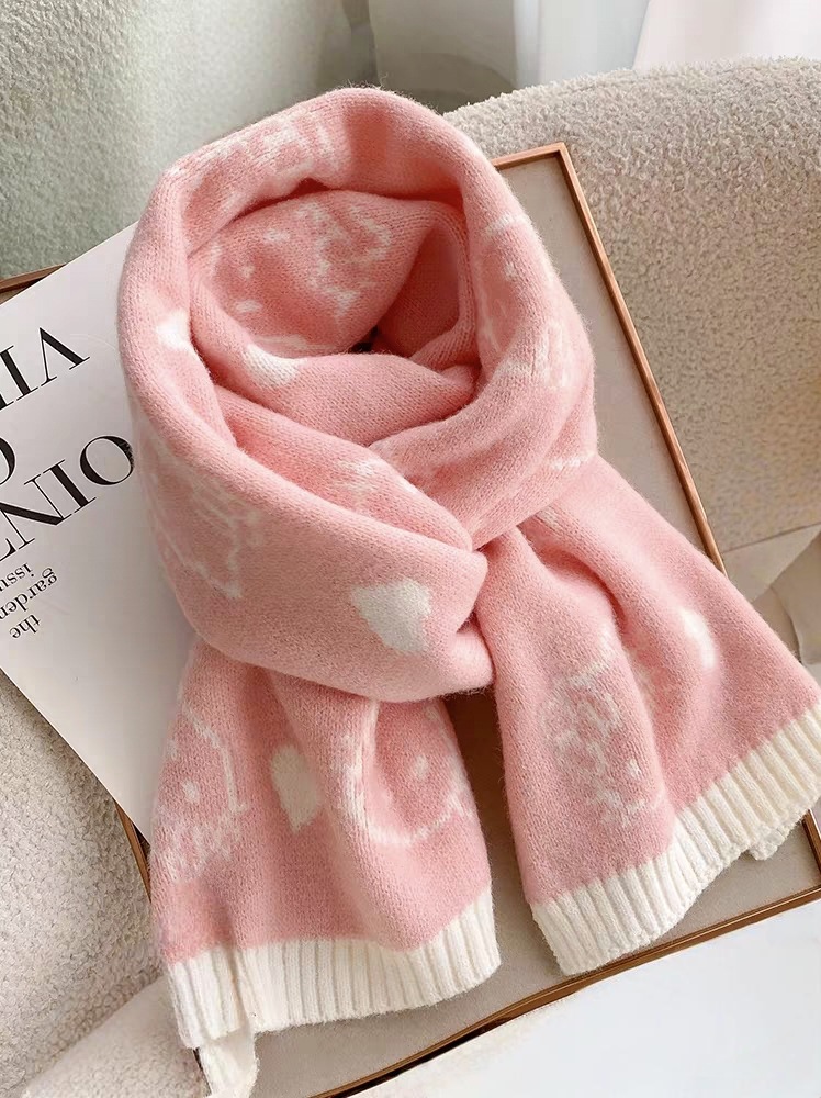 Imitation mink small raccoon jacquard scarf women autumn and winter warm thick cute cartoon neck scarf student