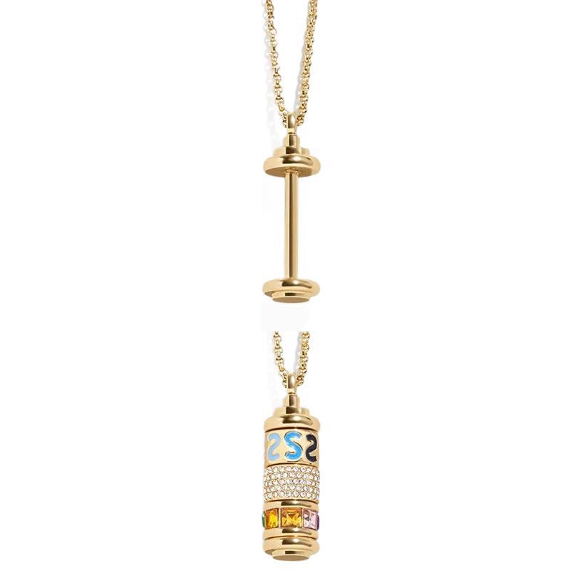Independent Station Enamel Colorful Letter Constellation Combination Clavicle Chain DIY Pendant