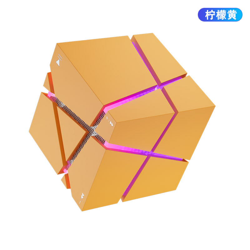 A6 Cube Wireless Bluetooth Speaker Subwoofer Mini Portable Cool Atmosphere Color Light Small Speaker