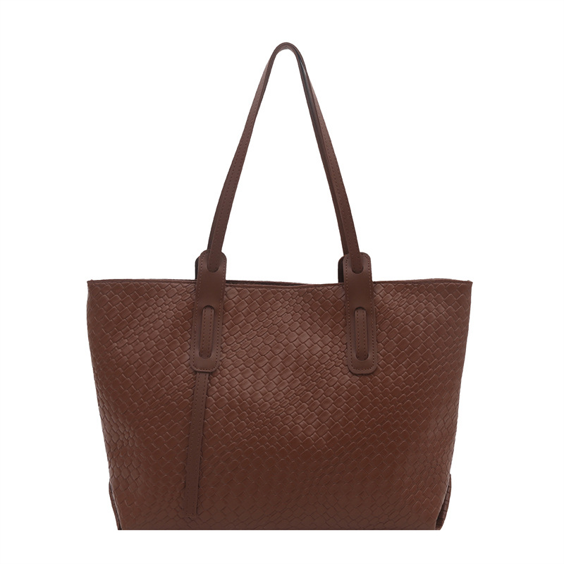 Large capacity underarm bag women 2026 new tote bag woven simple single shoulder bag