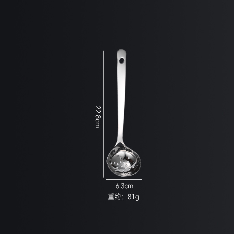 316 stainless steel soup spoon, slotted spoon, hotel hot pot spoon, kitchen tool, soup ladle, cooking small spoon, with LOGO