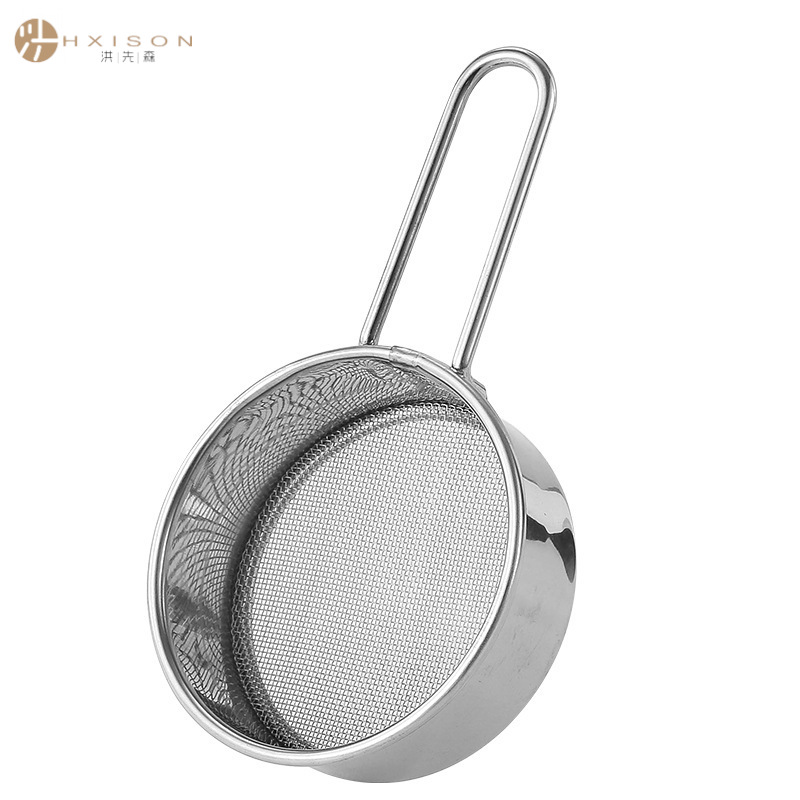 304 stainless steel handheld mini flour sifter, 40 mesh sugar powder sifter, cocoa powder duster, baking household mesh sieve