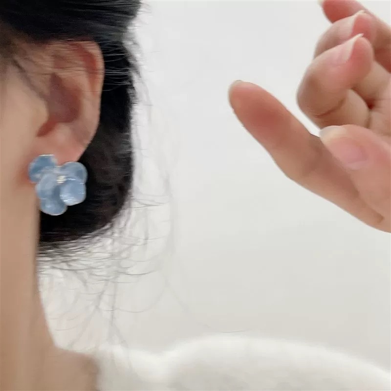 Live vacation style gentle super fairy flower earrings small fresh pearl ear studs