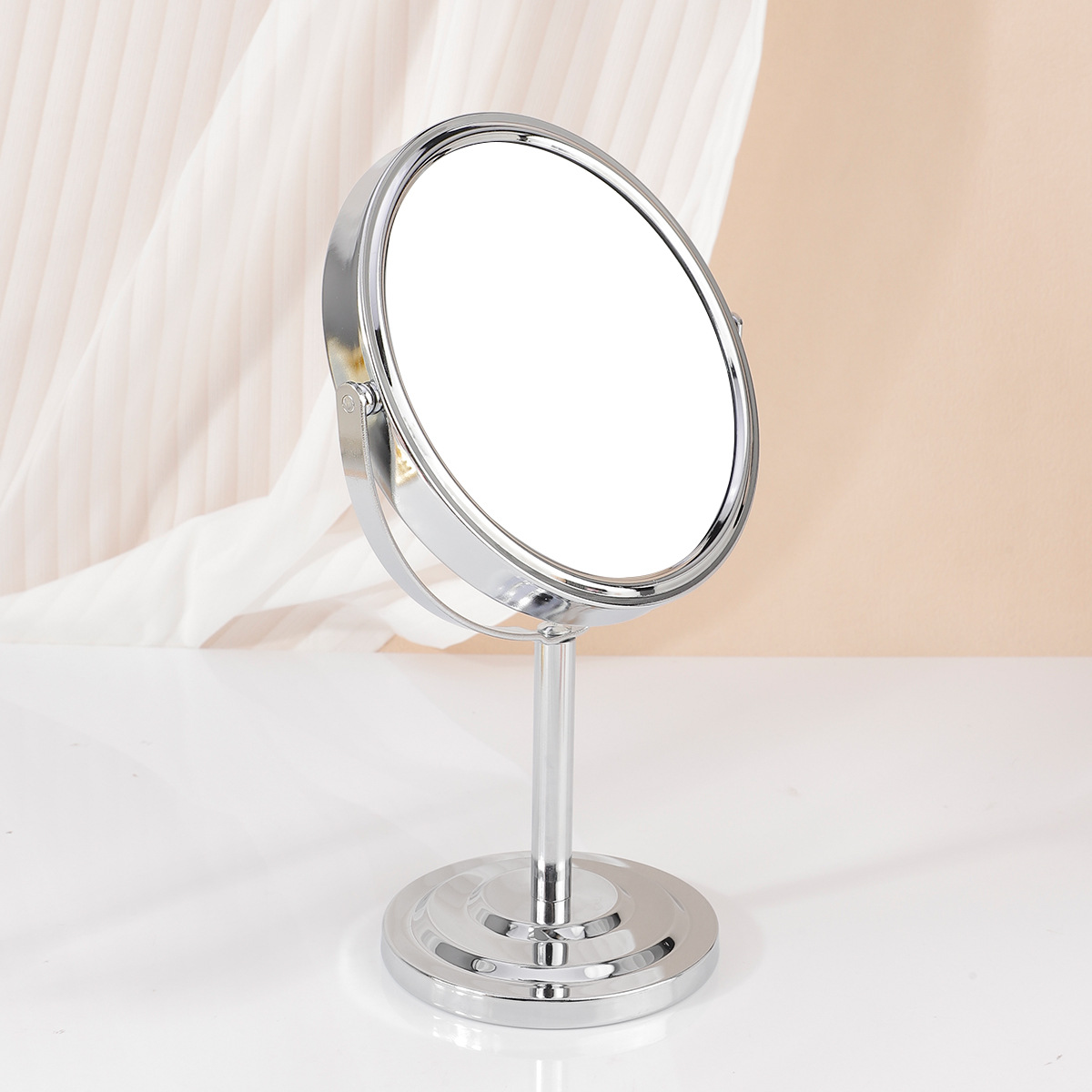 New 3/4/5/6 Inch Double-Sided Desktop Makeup Mirror Magnifying Rotating Mirror High Definition Desktop Dressing Table Mirror