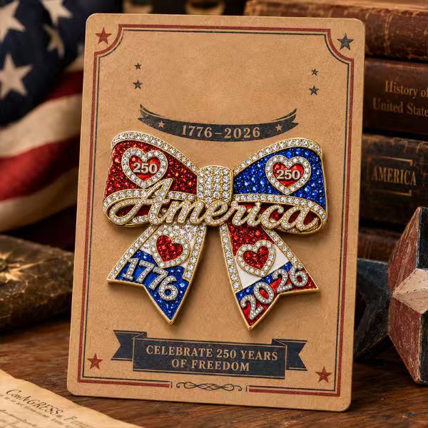 250th Anniversary of the Founding of the United States Brooch Rhinestone Flag Enamel Pin Independence Day Theme Jewelry Wholesale