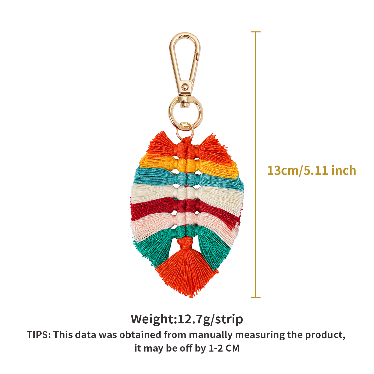 Bohemian Style Bag Pendant Ethnic Leaf Tassel Small Pendant Keychain Plush Pendant