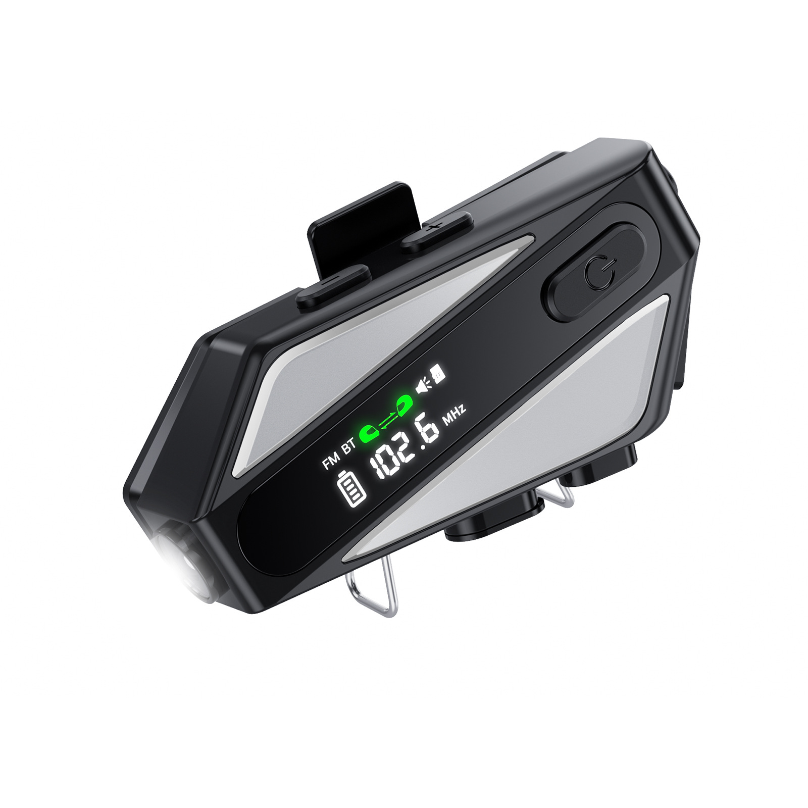 Private mold LED lighting two-person intercom waterproof noise-reducing motorcycle riding helmet Bluetooth headset new C6