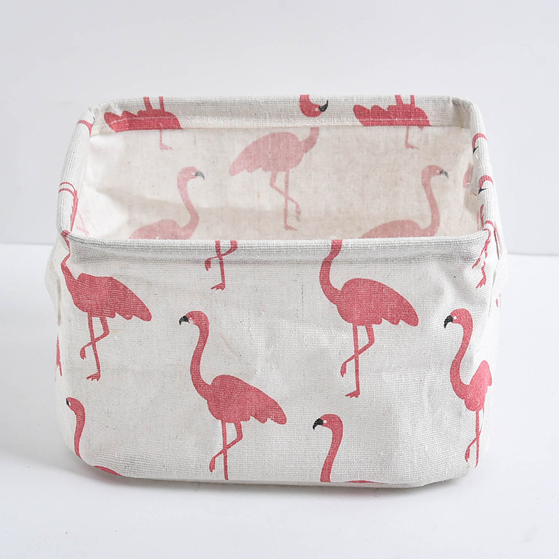 Fresh Waterproof Storage Box, Storage Bag, Fabric Foldable Storage Basket, Linen Desktop Storage Box
