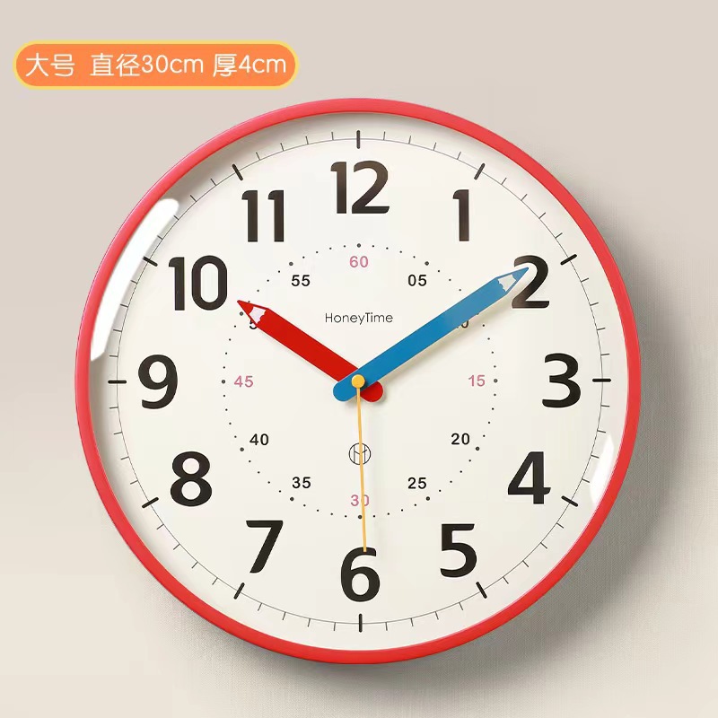 2026 New Living Room No-Drill Wall Clock, Simple Decorative Clock, Children's Bedroom Silent Clock