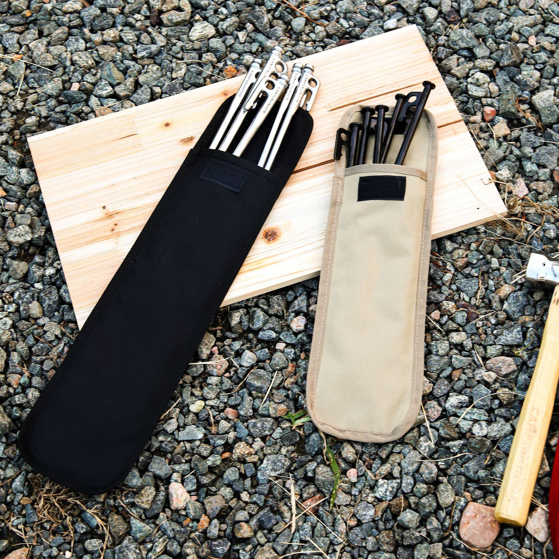 AYXSEE Outdoor Camping Tent Peg Storage Bag Envelope Style Ground Peg Bag Peg Bag 900D Oxford Cloth