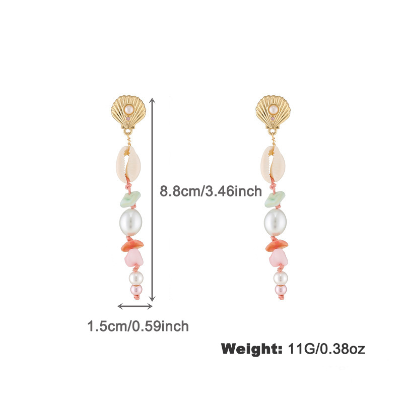 Kenjie original new colorful pearl shell handmade beaded necklace for women earrings