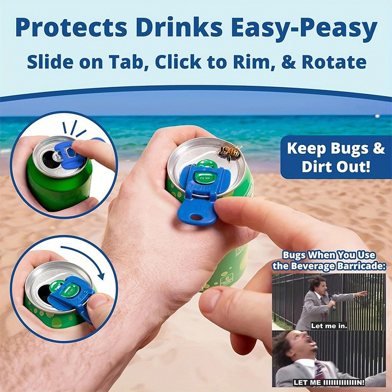 New Cola Drink Can Opener Plastic Simple Small Bottle Opener Sealing Dust-proof Easy Open Can Lid Opener