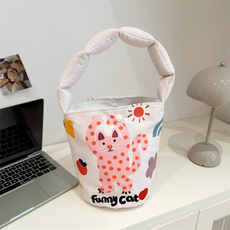 Handbag birthday gift small bag cute crossbody casual handheld lunch bag women bag hand carry bucket bag