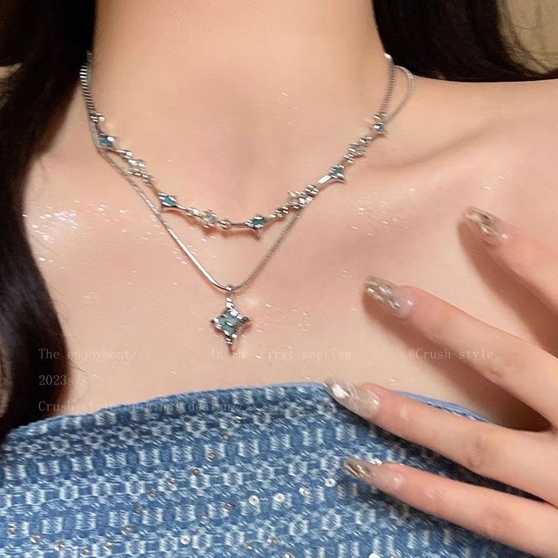 Seaside resort style natural shell bead adjustable necklace hand-woven rope sweet style collarbone chain