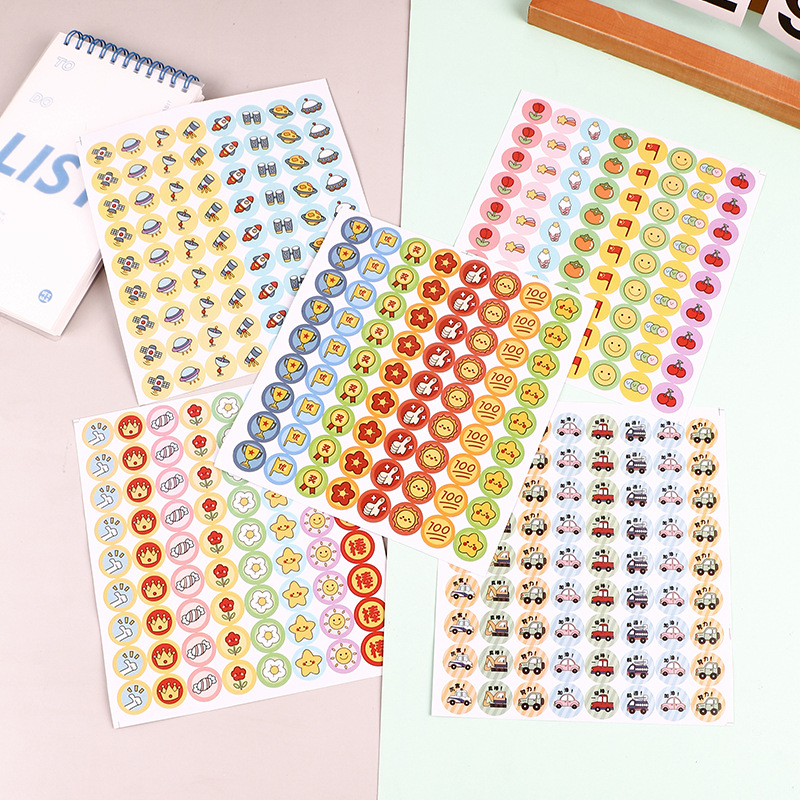 Children's sticker flower kindergarten teacher student thumb encouragement cartoon integral praise sticker