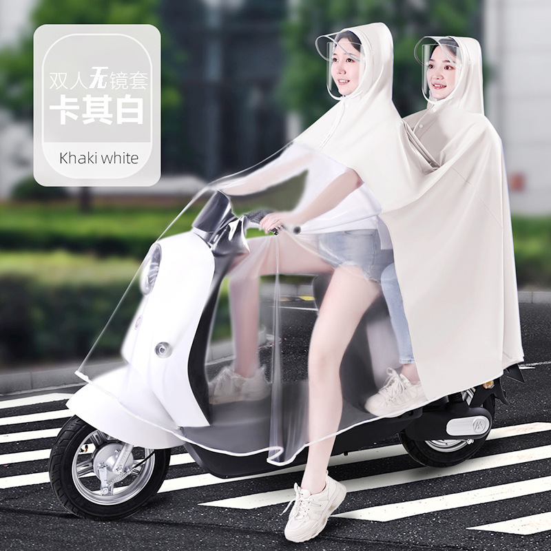 Mother Child Single Person Raincoat Electric Scooter Full Body Anti-Storm Rain Thickened Motorcycle
